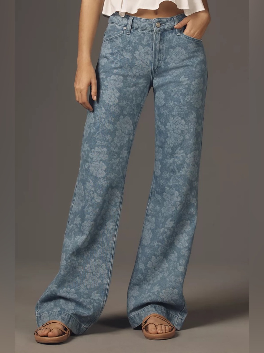 PAIGE Sonja Low-Rise Wide-Leg Jeans. Size 27 Women 
#351